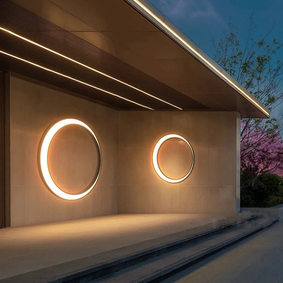 Modern Moon Outdoor Wall Light - CharmyDecor - 35cm - CharmyDecor